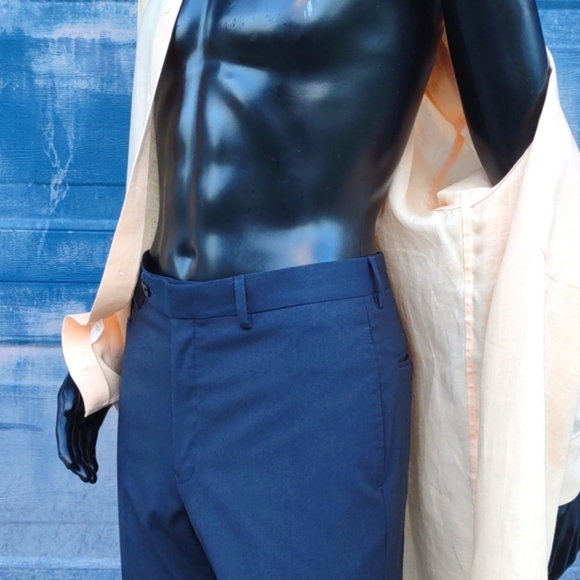 FABIO INGHIRAMI MEN'S LUXURY LINEN COLLARLESS  SHIRT - Picture 12 of 17